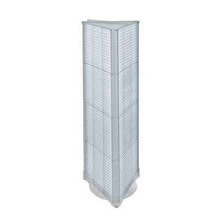 Azar Displays 3-Sided Pegboard Floor Spinner Display Rack in Clear Frost 700450-CLR